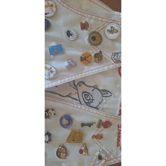 Vintage Elks Lady Vest- 55 unique pins- Bowling, 84 Olympics, more! 57 total - Picture 6 of 12